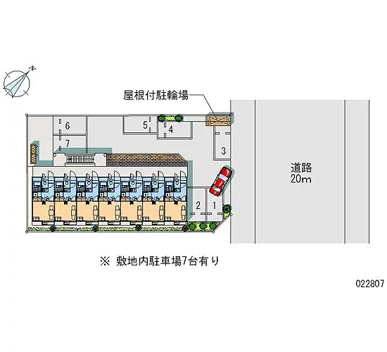 ★手数料０円★前橋市西片貝町４丁目　月極駐車場（LP）